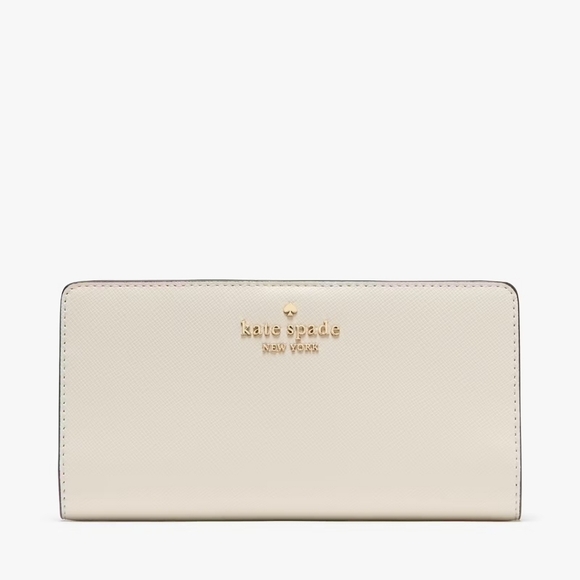 Kate Spade Madison Large Slim Bifold Wallet, Meringue - Picture 1 of 3